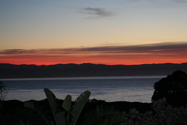 view of the sea and mountains from the top flat